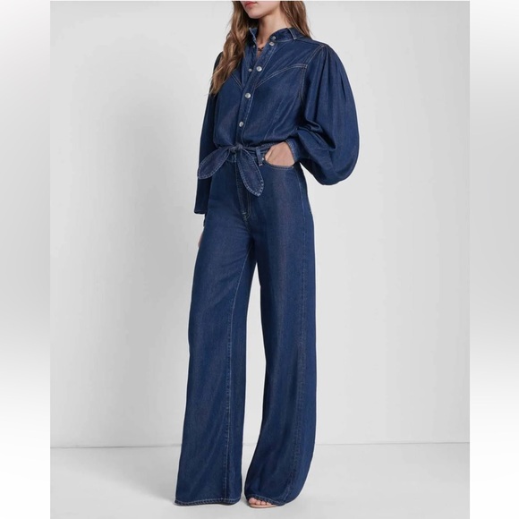 7 For All Mankind Ultra High Rise Jumpsuit NWT SZ XS....